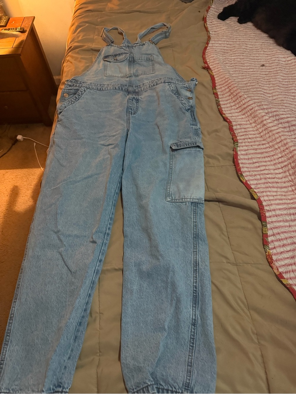 Celebrity Pink Light Blue Denim Overalls